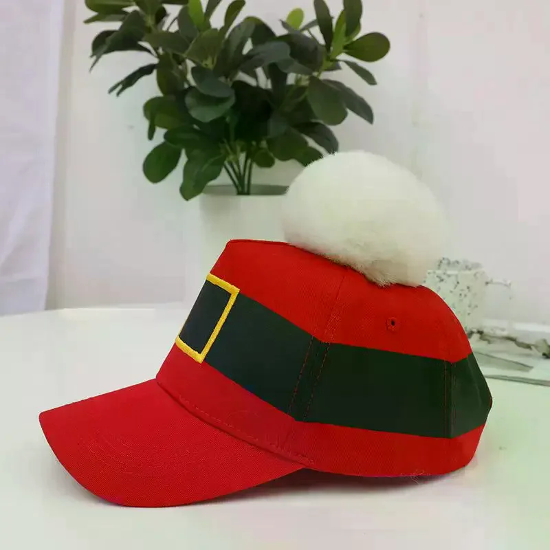

Christmas Decorative Belt Buckle Pattern Adjustable Baseball Cap For Cosplay Stage Performance Party Hat