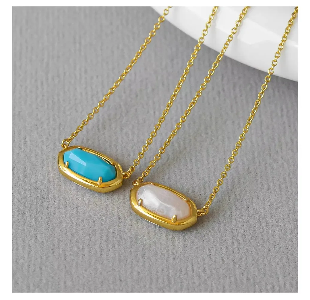 

VKVVA Elisa Vintage Yellow Rose Series Oval Resin Pendant Necklace for Women Fashion Jewelry Unique Gifts