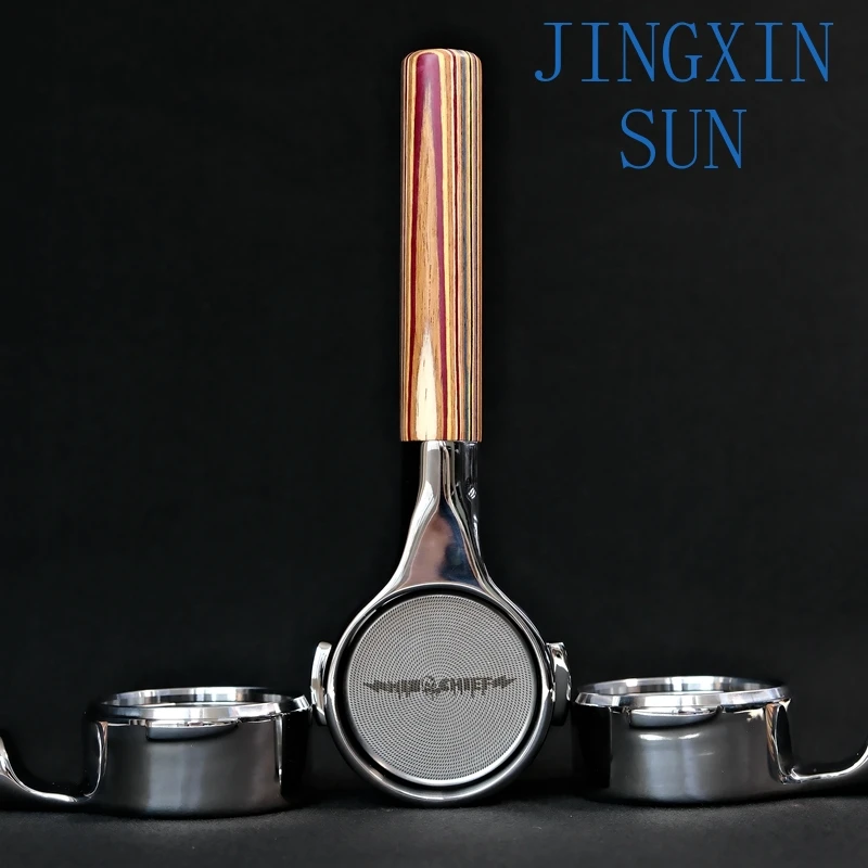 Bottomless Portafilter for E61 Group Head for Espresso Machine Barista Coffee Tool Rainbow Skateboard Wood Design Protafilter