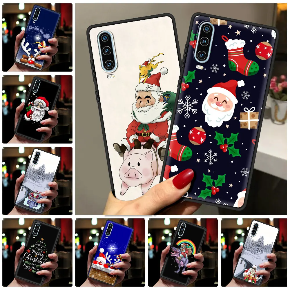 Christmas New Year Phone Phone Case For Huawei P50 P40 P30 Lite E P20 Pro Y9 Y7 Y6 2019 P Smart 2021 Z Y6p Y7a Y9s Cover Funda