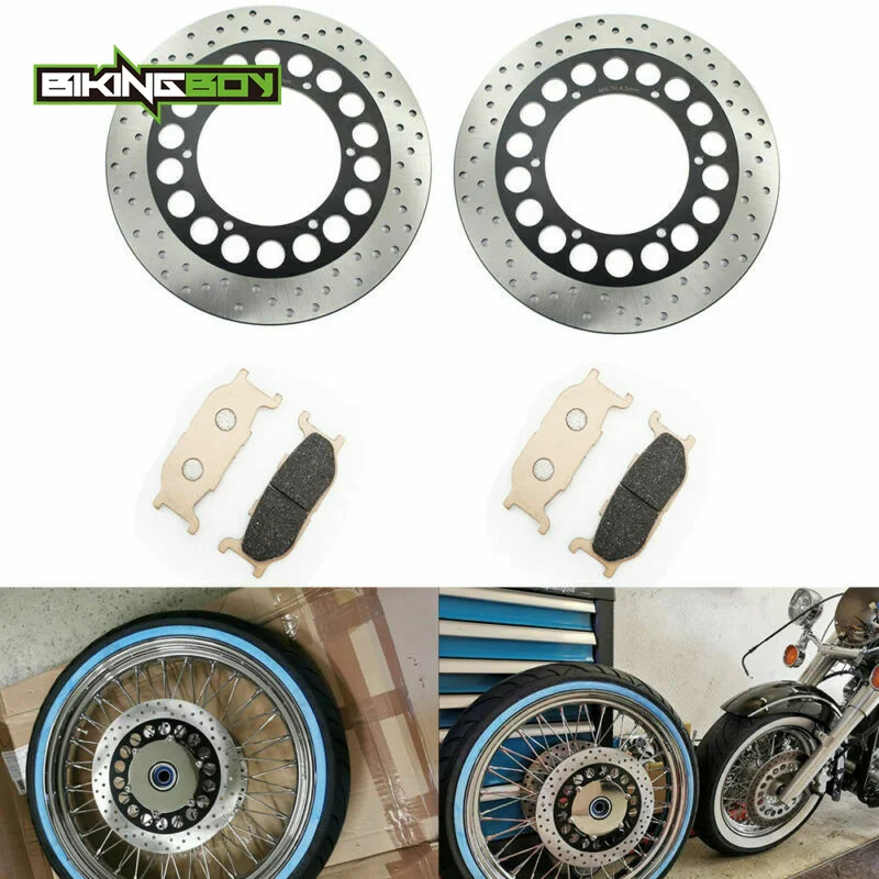 BIKINGBOY Front Brake Discs Disks Rotors Pads Royal Star XVZ 1300 Venture S 08 09 10 11 12 13 Tour Deluxe 05 06 07 XV 1600 04 05