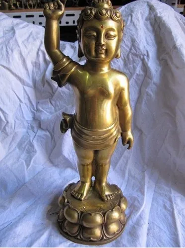 

pure brass tibet buddhism baby buddha sakyamuni statu e