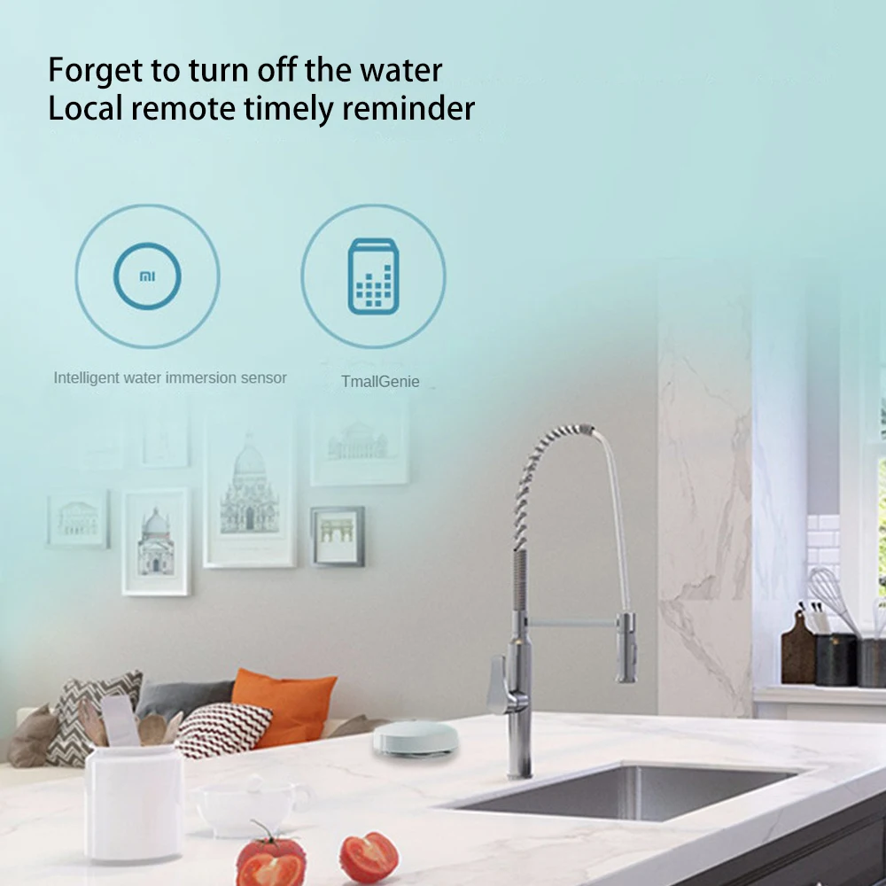 Smart Home Durable Design Prevent Water Damage Real-time Water Detection Easy Installation Instant Alert 3.0 Water Sensor