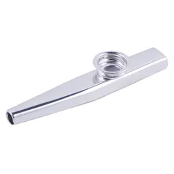 Kazoo Silver Aluminum Alloy with Membrane Flute Diaphragm Mouth Kazoos Musical Instruments