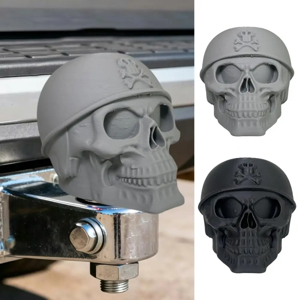 Skull Hitch Cover Pirate Skull Trailer Hitch Cover, 3D Carved Tow Ball Cover for SUV Pickup, Dust Proof Protective Cap for Towin