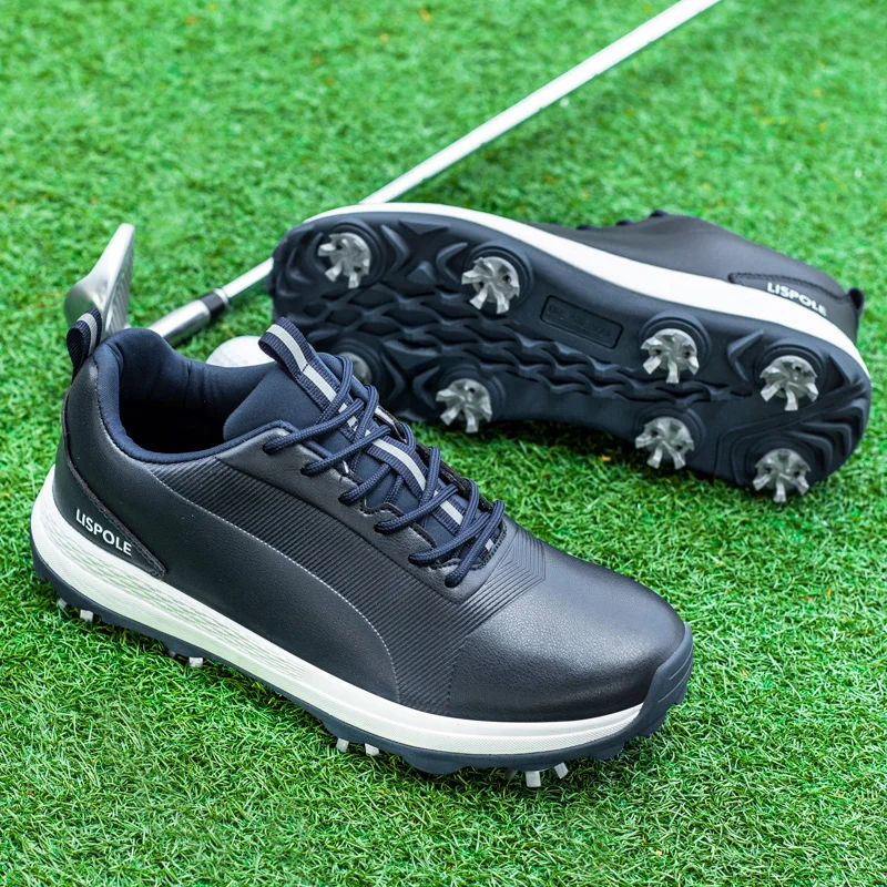 Hot Sale Lersure Golf Shoes Men Waterproof Golf Spikes Sneakers Professional Non-Slip Golf Footwear Trainers Luxury Sports Shoes