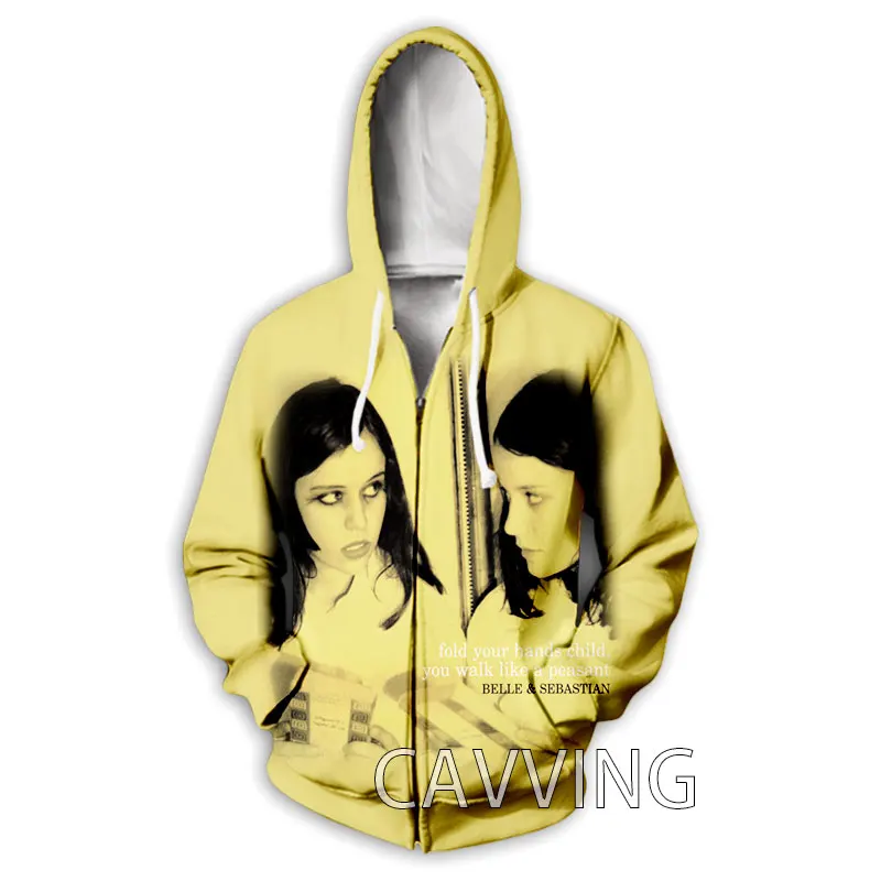 New Fashion  3D Print  Belle and Sebastian  Zipper Hoodies Zip Up Hooded Sweatshirts Harajuku Hoodie Hip Hop Sweatshirts