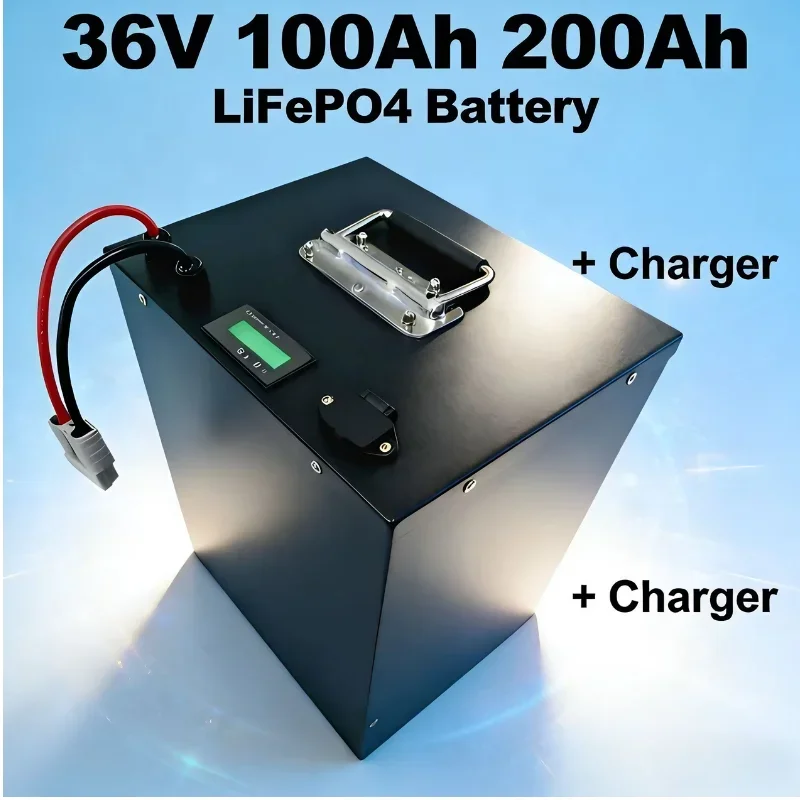 36V 100Ah/200Ah LiFePO4 Battery (3600W, BMS + Charger)Travel Trailers & Motorhomes  3600W fade-free power runs AC, fridges, and