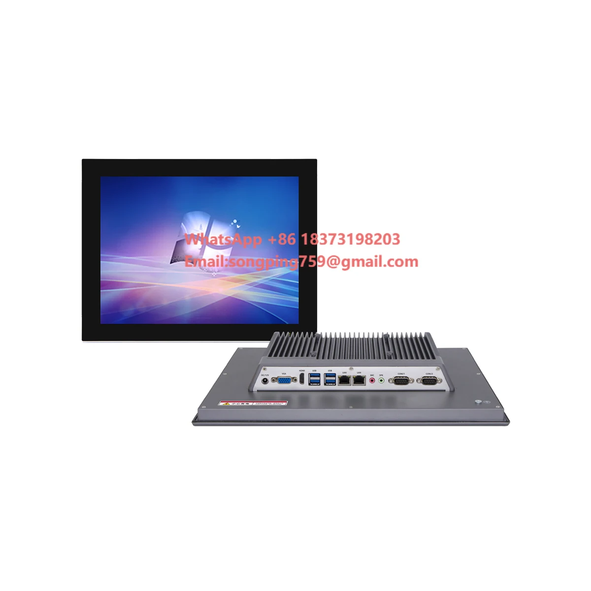 

15 Inch IP65 Industrial All-In-One HMI Control Panel PC with 10-Point Touchscreen Fanless Design Windows 10 & Linux-in Stock