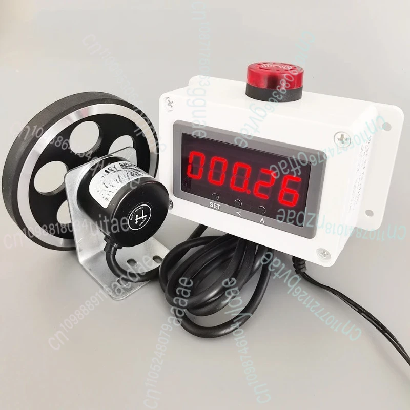 

100-240V Industrial Roller Type High-Precision Meter Counter Yard Counter Digital Display Electronic Code Encoder Alarm Meter