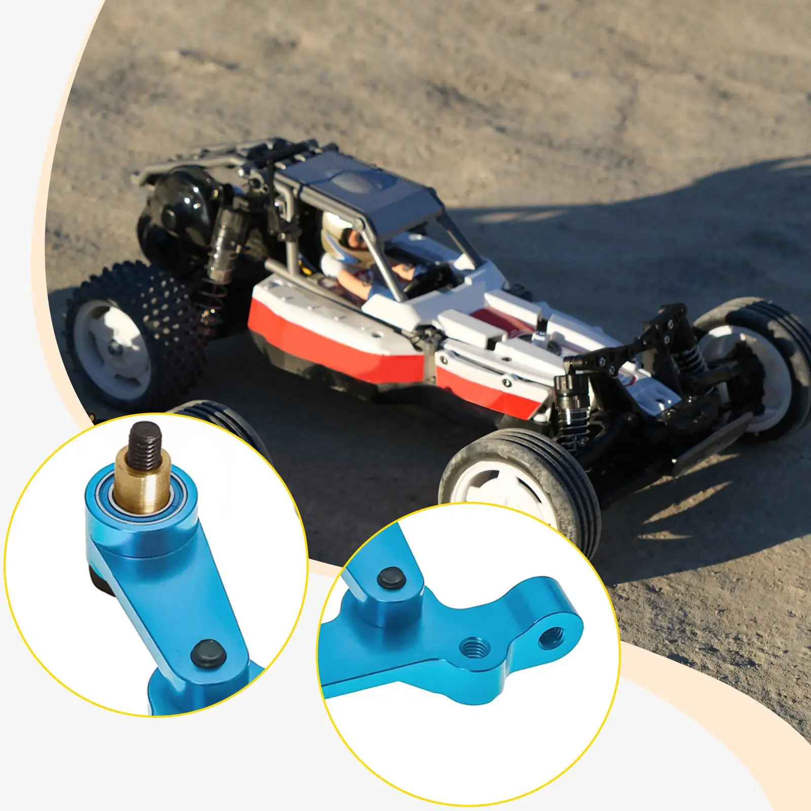 

1/10 RC Car Steering Set Accessories Replace Sturdy Durability Easy to Install Portable RC Car Parts for Fighter Nxgen DT04