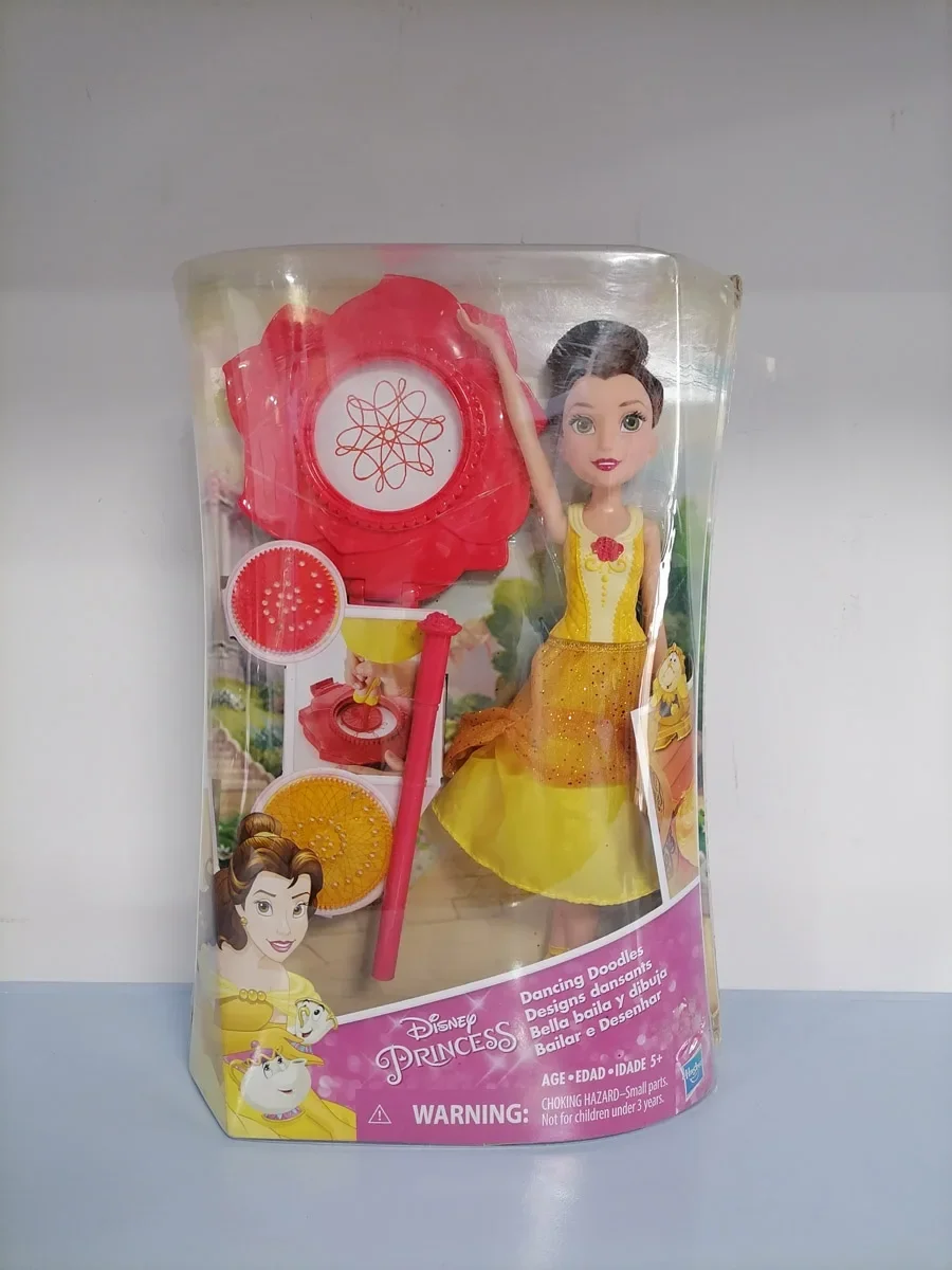 Disney Princess Create Beautiful Shapes with Belle Dancing Doodles Doll Gifts Toy Model Anime Figures Collect Ornaments