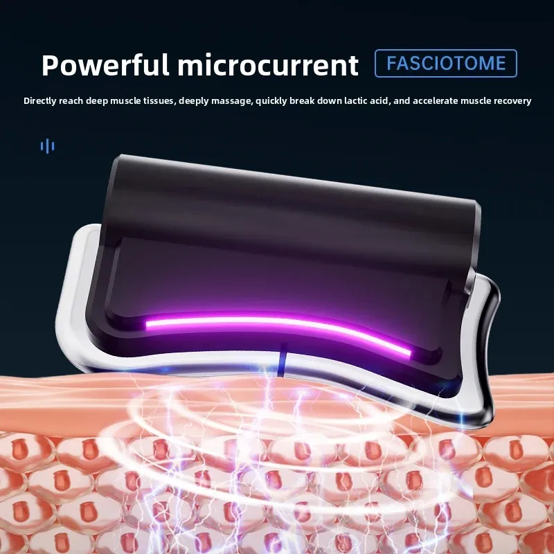 New Electric Fascia Knife Microcurrent Hot Compress Vibration Scraping Massager Fitness Muscle Relaxation Tool