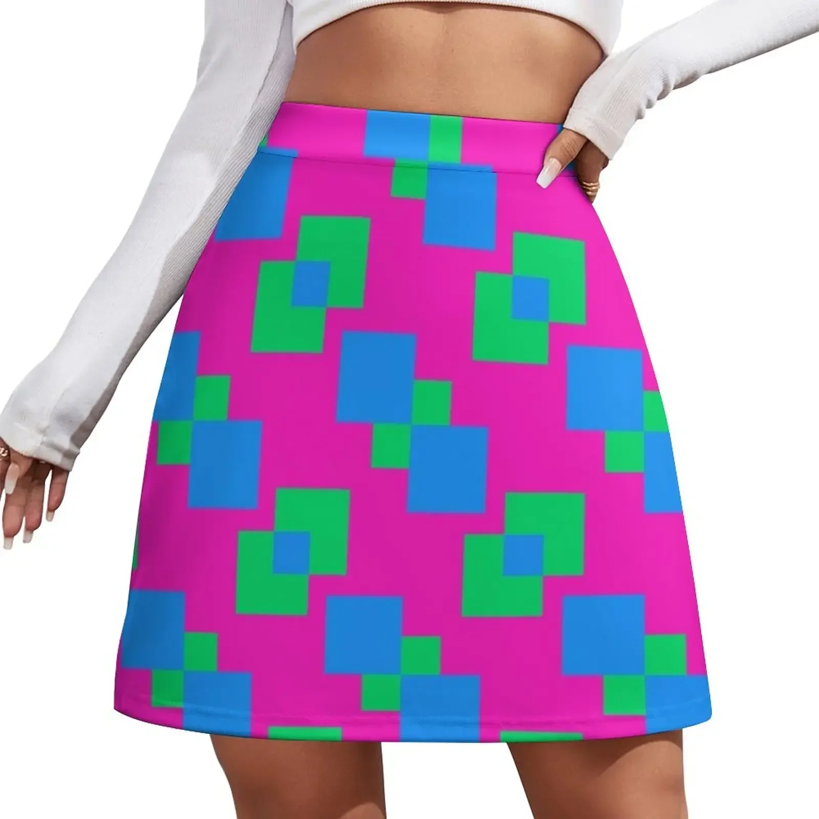 SPD: LGBT+ Pride Flags: Polysexual Mini Skirt sexy skirt clothes Womens dresses summer skirts
