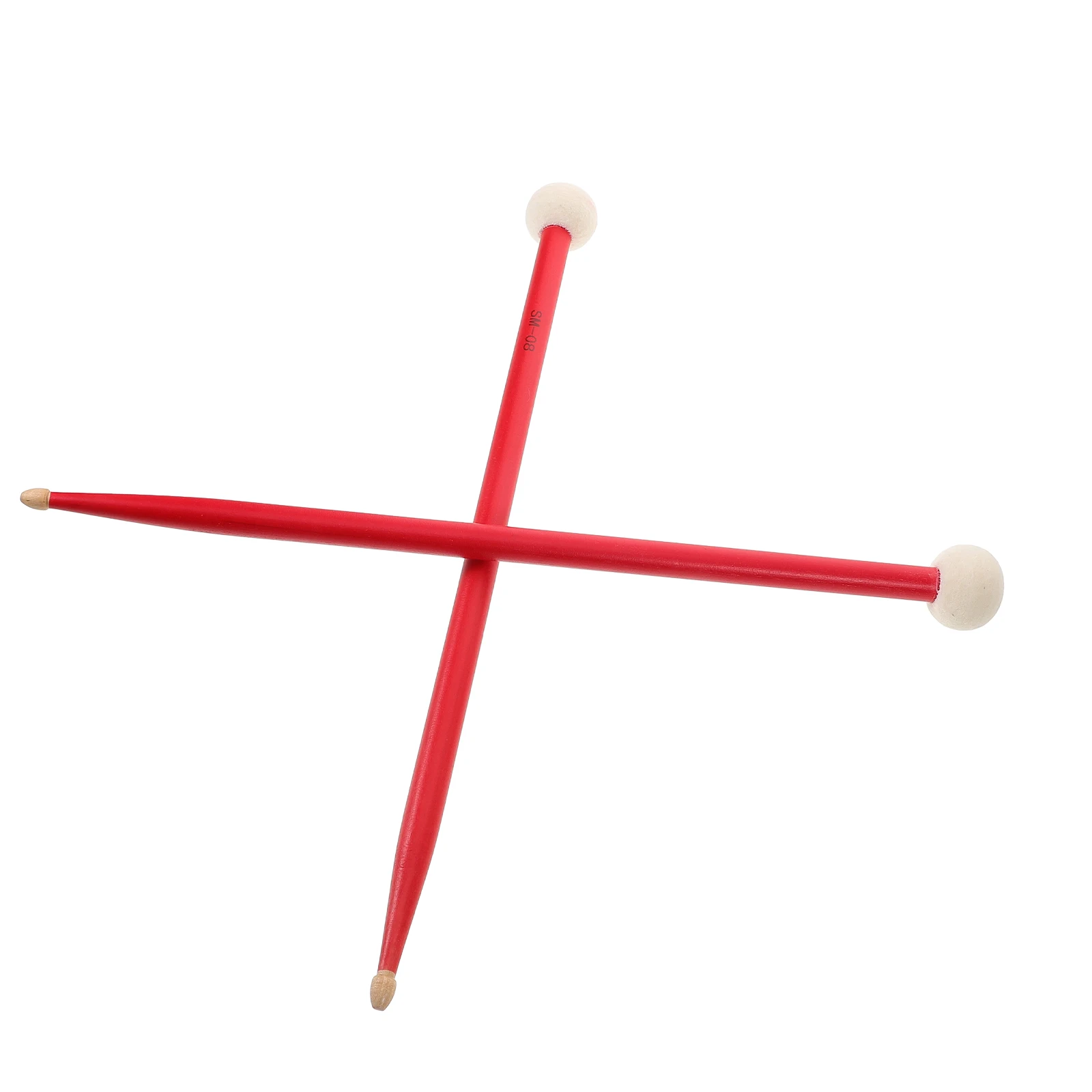 

Double-ended Drumsticks Maple Felt Heads Timpani Snare Percussion Mallets Sticks Durable Soft Sound Accessories