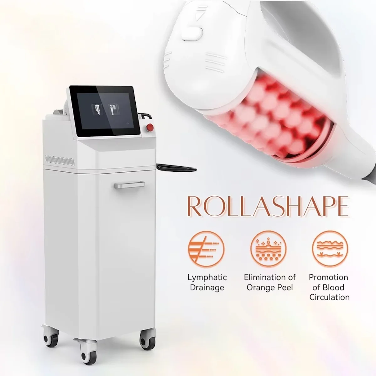 Rollashape Smart Handheld 4-Head Slimming Inner Ball Roller Massage Machine for Beauty Salon Home Use Body Cellulite Reduction
