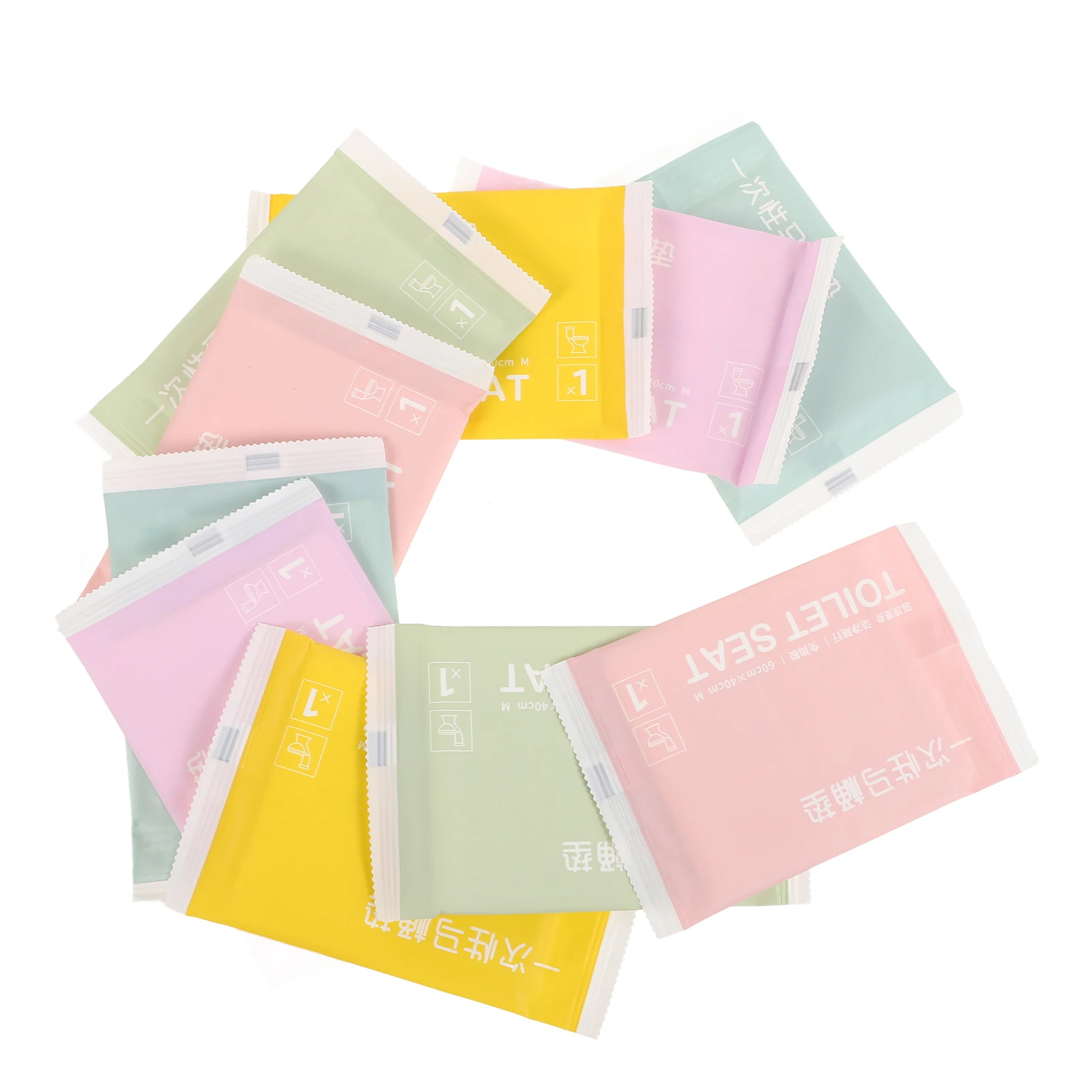 

10pcs Disposable Toilet Seat Covers Non Slip Leakproof For Kids Toddlers Adults White Travel Essentials Potty Training