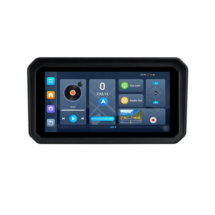 EKIY 6 Inch Motorcycle Carplay GPS Navigation New Android 14.0 4+64GB Wireless Apple Carplay Android Auto Touch Screen