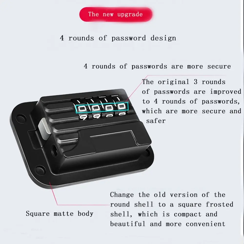 

4-Wheel Limiter Door Cabinet Safety Lock Drawer Baby Safety Code Lock Padlock Smart Lock Number Locks