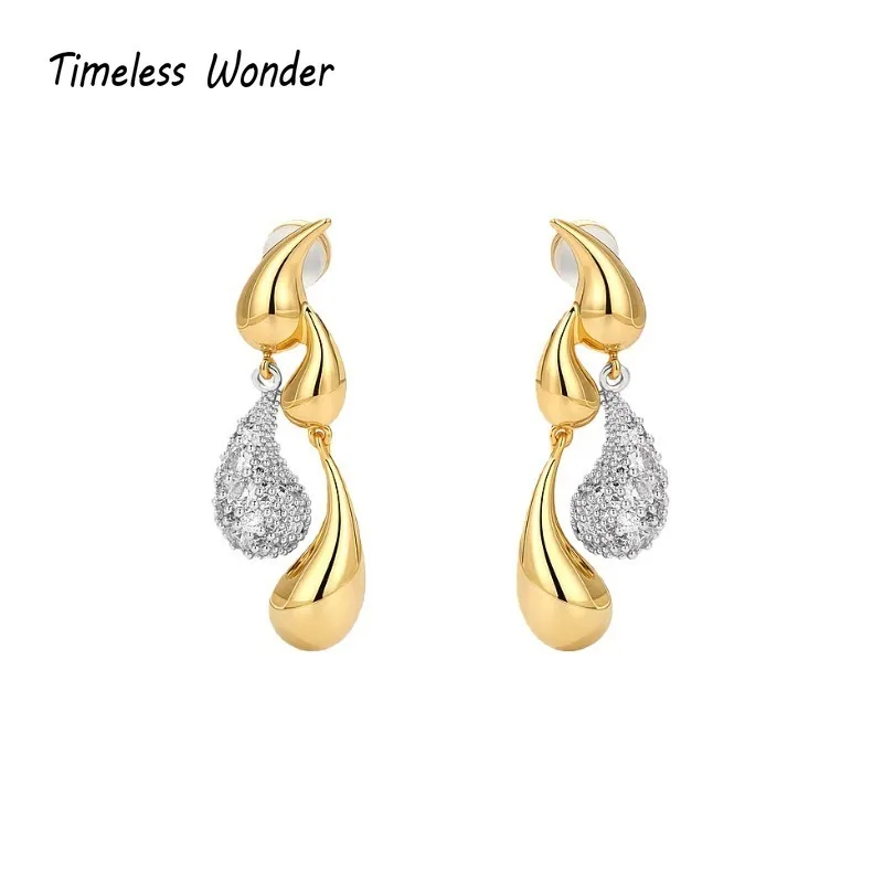 

Вневременные серьги-гвоздики Wonder из латуни с цирконием и гео-каплями, женские дизайнерские ювелирные изделия, модный подарок, стильный простой аккуратный 5133