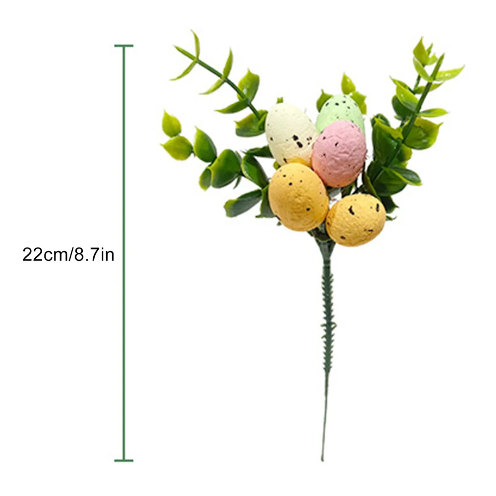 Easter Egg Ornaments Colorful Easter Eggs Garland Artificial Easter Egg Flower Picks Bouquet Home Decor 2025 Easter Egg Picks