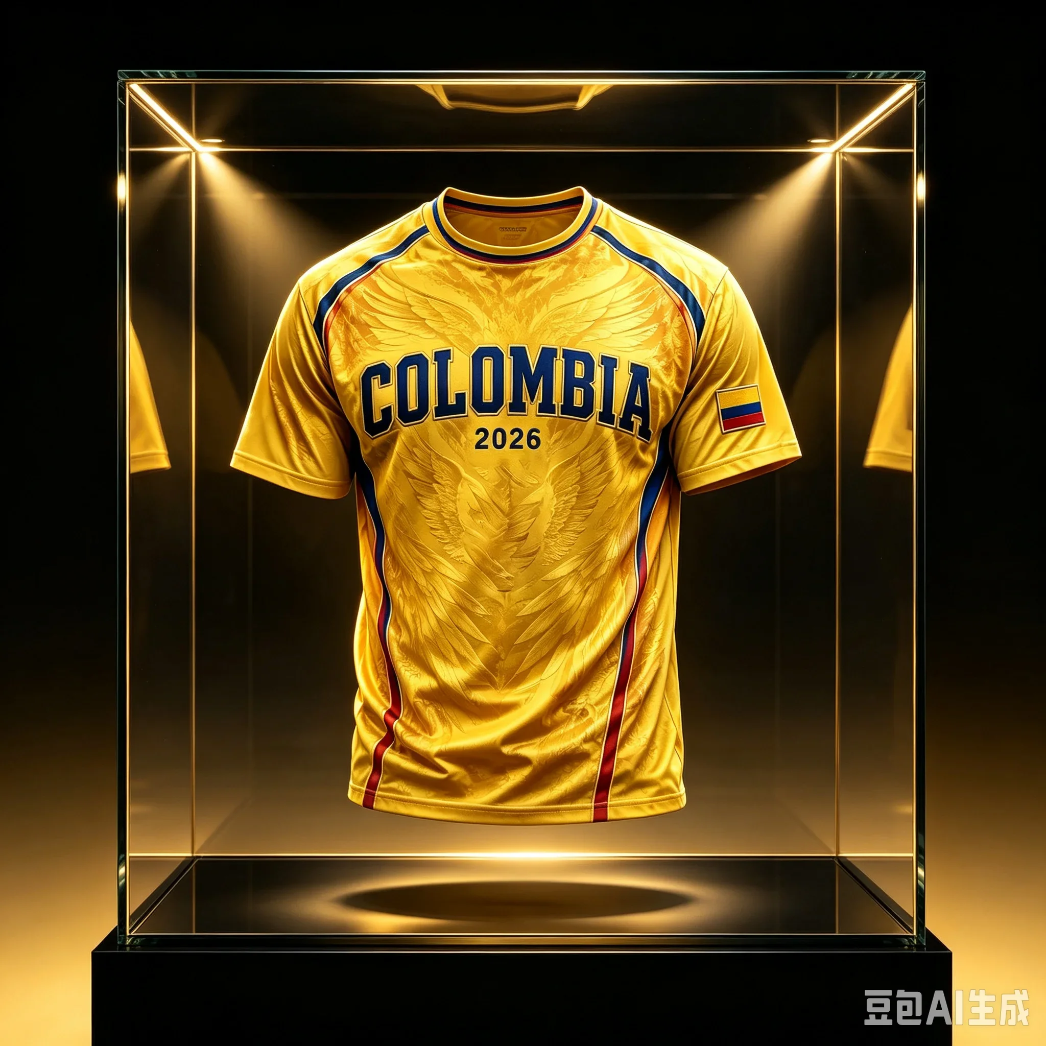 2026 Colombia 3D Printing Colombian Alphabet Pattern Quick Drying Sports Fans Sports Adult and Children's Dressing