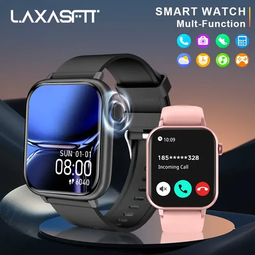 LAXASFIT nuevo reloj inteligente para mujer Bluetooth llamada Monitor de ritmo cardíaco deportes salud sueño IP68 impermeable reloj inteligente regalo de vacaciones