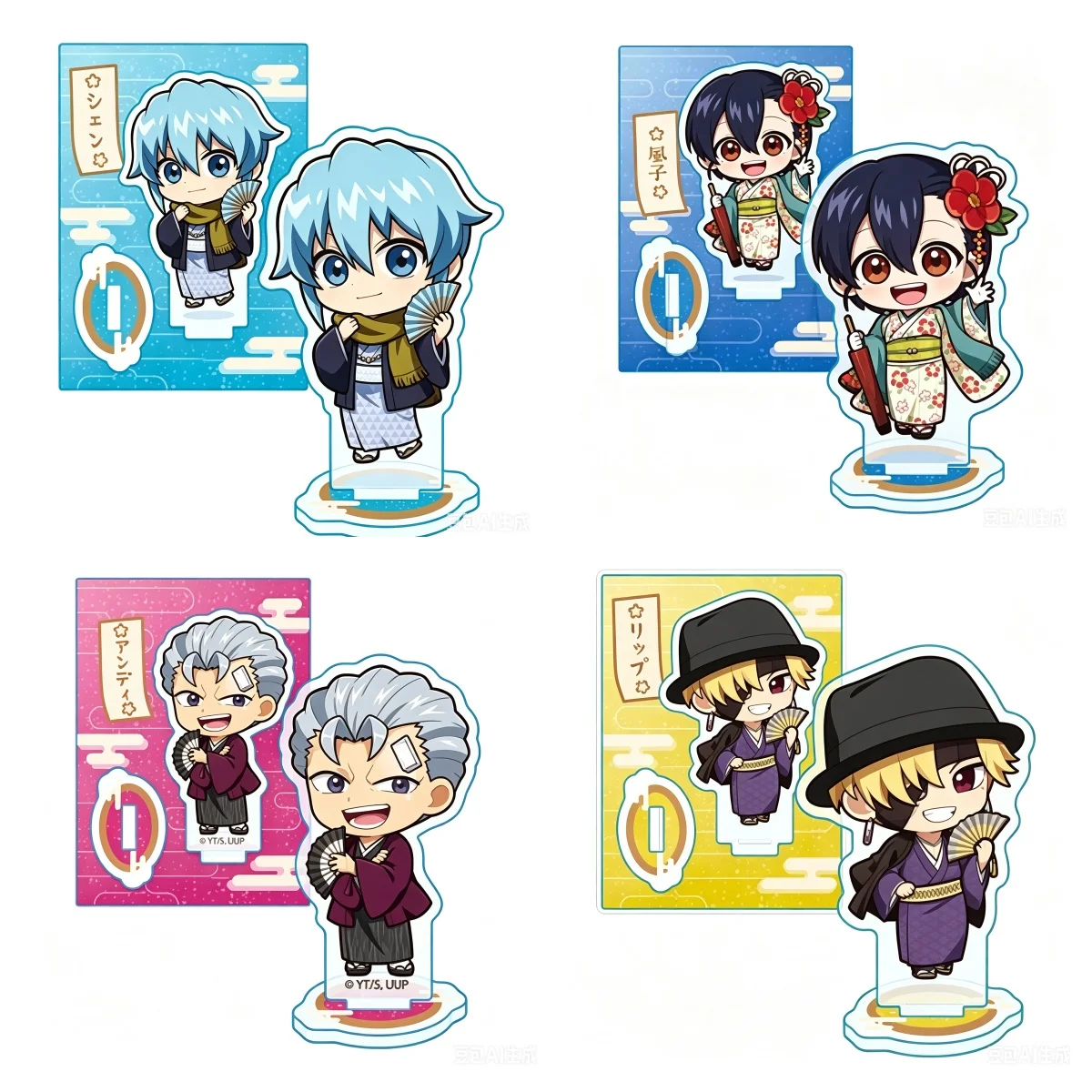 15cm Anime Acrylic Stand Model Undead Unluck Bookshelf Decoration Products High Definition Images As A Gift For Fans Keychain