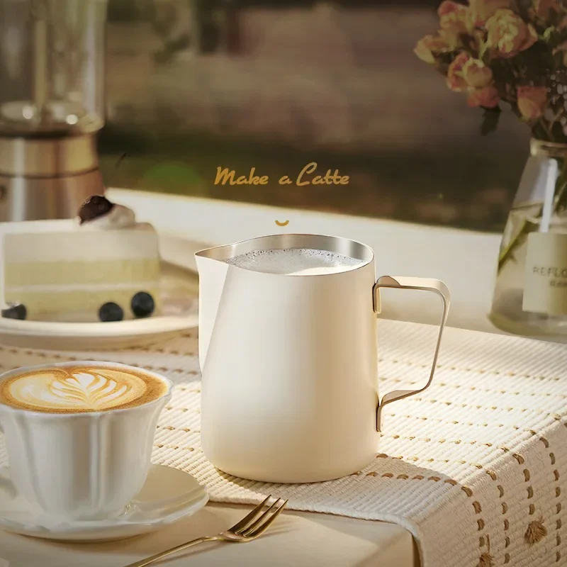 

Milk Pitcher Frothering Cup Stainless Steel 100ml Barista Tools Moka Cappuccino Latte Milk Frothing Jug Coffee Accessories