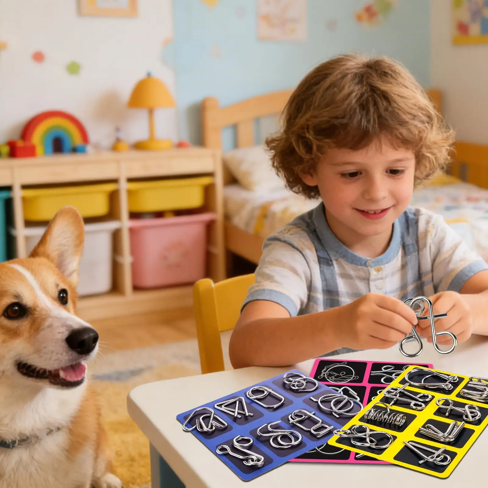 40 stuks metalen puzzels Brain Teasers I Q Test Intelligentiespel Educatief speelgoed voor volwassenen tieners, feestreizen thuiskantoor