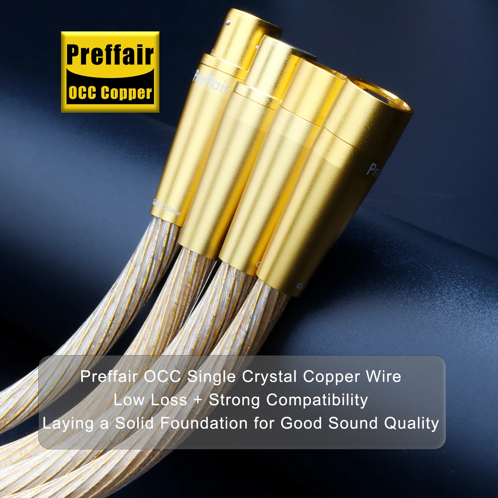 HiFi XLR Cable OCC Silver Plated Rca to XLR Cables Balanced Audio Cable 24K Gold Plated Xlr/Rca Connector Cable Rca for AMP