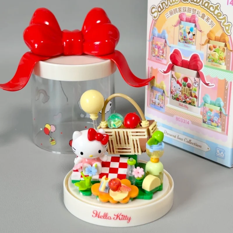 AREA-X Sanrio Sweet Dream Gift Box Series Building Blocks Puzzle Assembly Toy Model Hello Kitty Kuromi My Melody Ornament Gifts