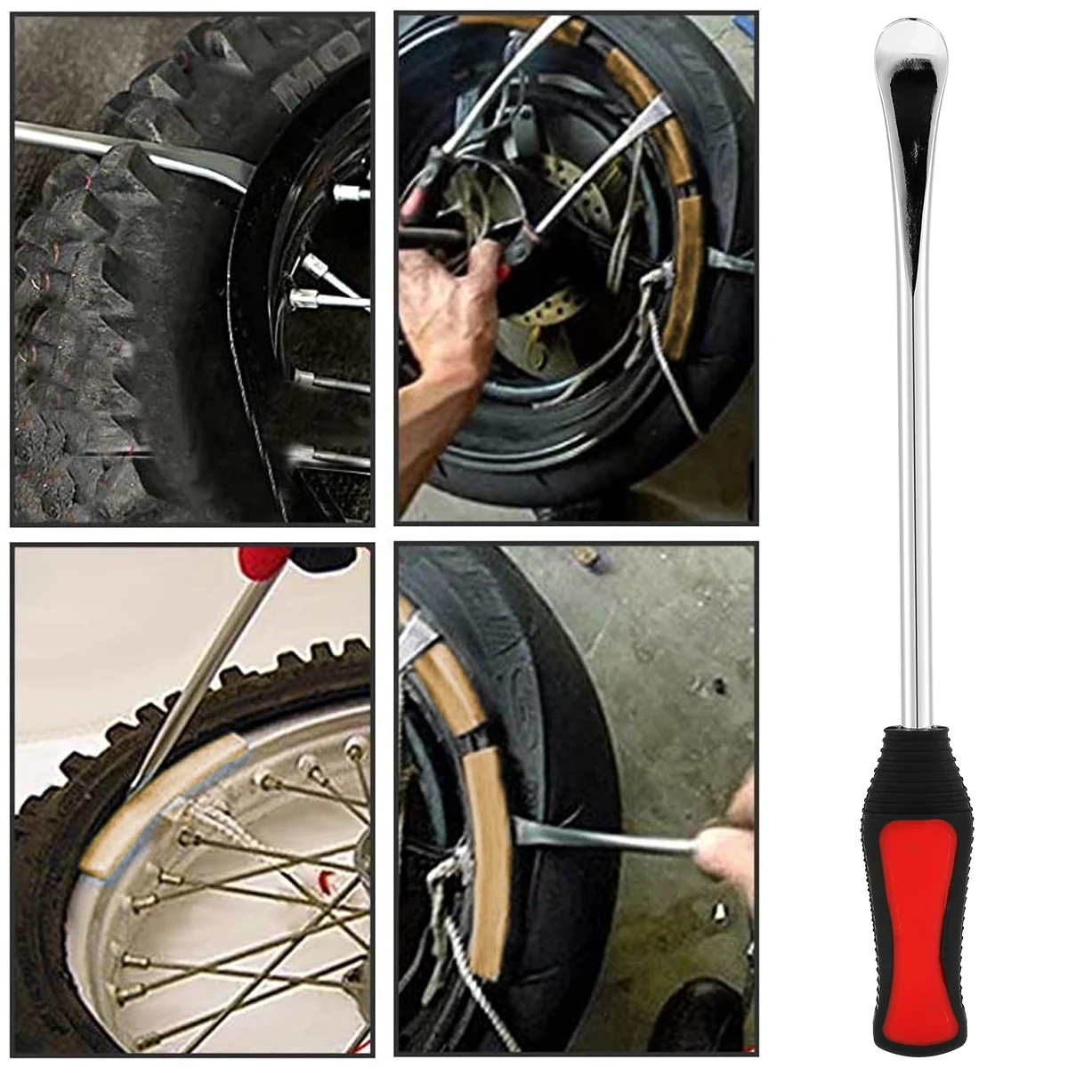 1pc/2pcs/3pcs Motorcycle Tyre Repair Tool Set 12 inch Tire Levers Spoon Non-slip Handle Motorbike Tire Changing Spoons Lever