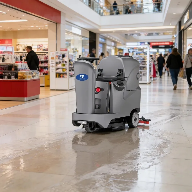 Auto Compact Battery Ride on Floor Scrubber 4500㎡/h for Logistics Warehouse & Beverage Factory