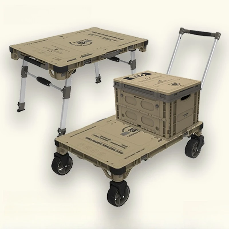 Foldable Outdoor Camping Trolley Durable Multifunctional Campervan PP Fabric Easy To Clean Outdoor Tools Suitable for Camping