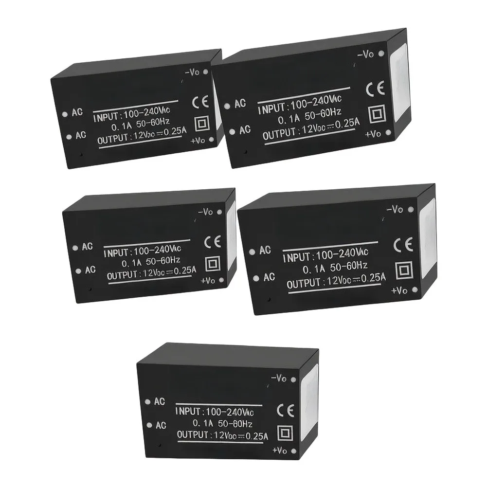 5pcs PM12 AC-DC Isolated Switching Power Supply Module 220V To 12V 250mA For 3W Switching Power Supply Module For Industrial