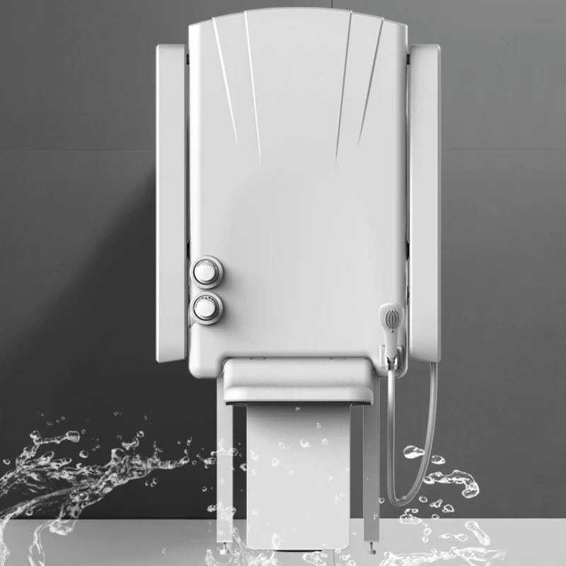 

Sitting thermostatic shower Multifunctional wall-mounted seat bath for the elderly Bathing chair Folding shower screen Shower