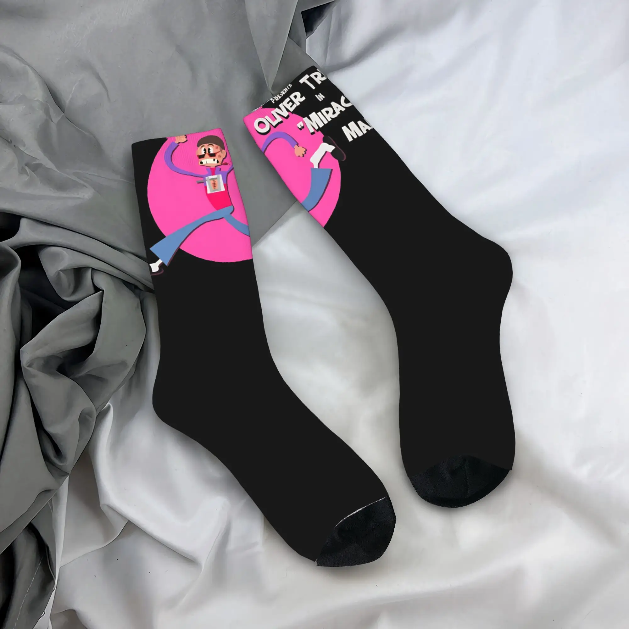 Chaussettes unisexes pour hommes Oliver Tree In Miracle Man, chaussettes antibactériennes de qualité, chaussettes d'automne à motif décontracté, chaussettes d'escalade