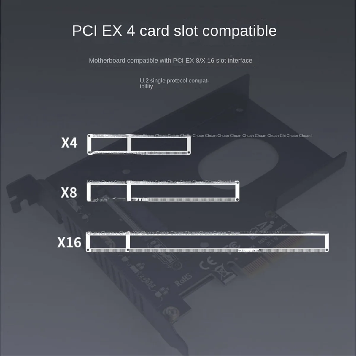 

Карта адаптера Durable-U2x4 Pcie 4.0 X4 U.2 SFF-8639 U.2 Аксессуары для компьютерного оборудования PM983