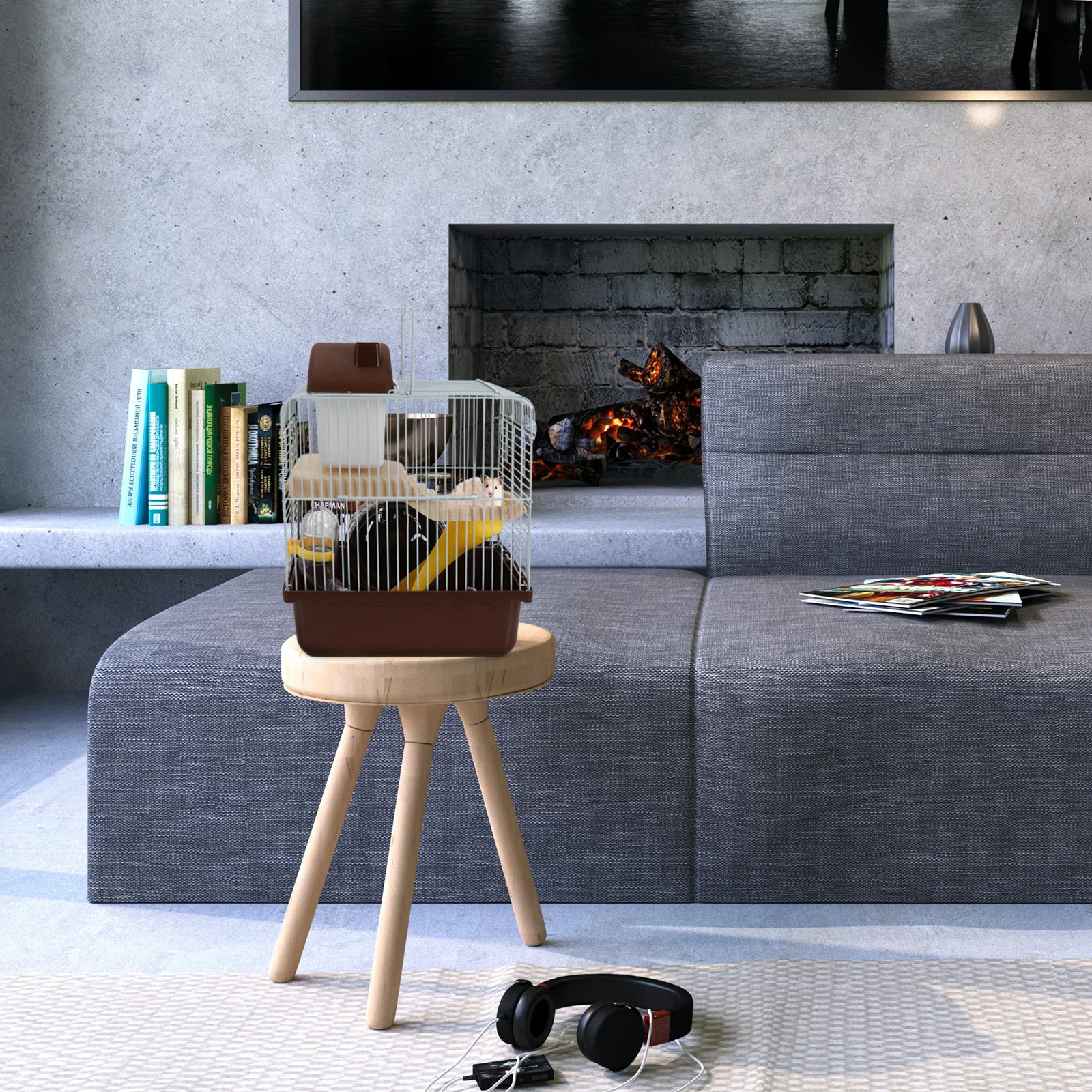 

Double Pet Cage For Hamster Mouse Rabbit Durable Plastic Hideout House Breathable Small Animal Hut Play Shelter