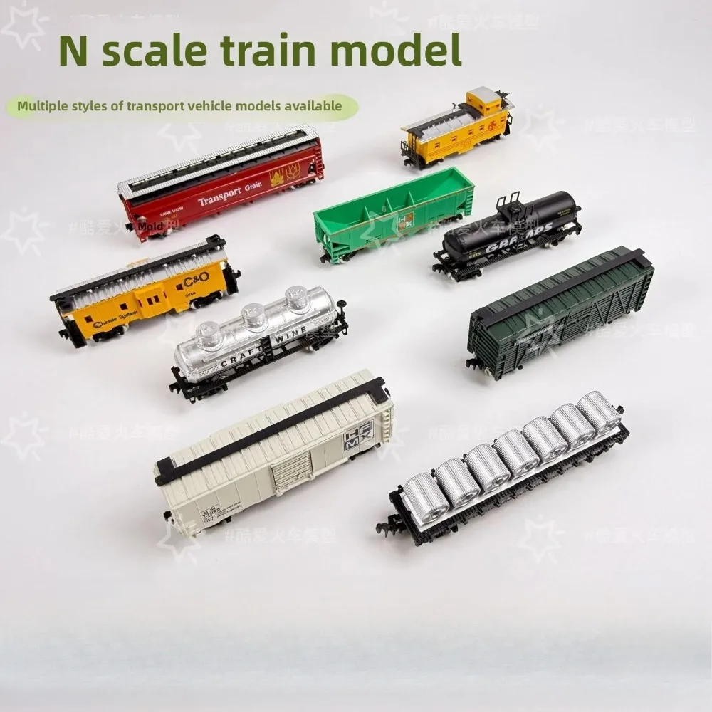 Modèle de train à l'échelle 1/160, type N, simulation de train, modèle de transport à roues métalliques, wagon-citerne, plusieurs choix disponibles