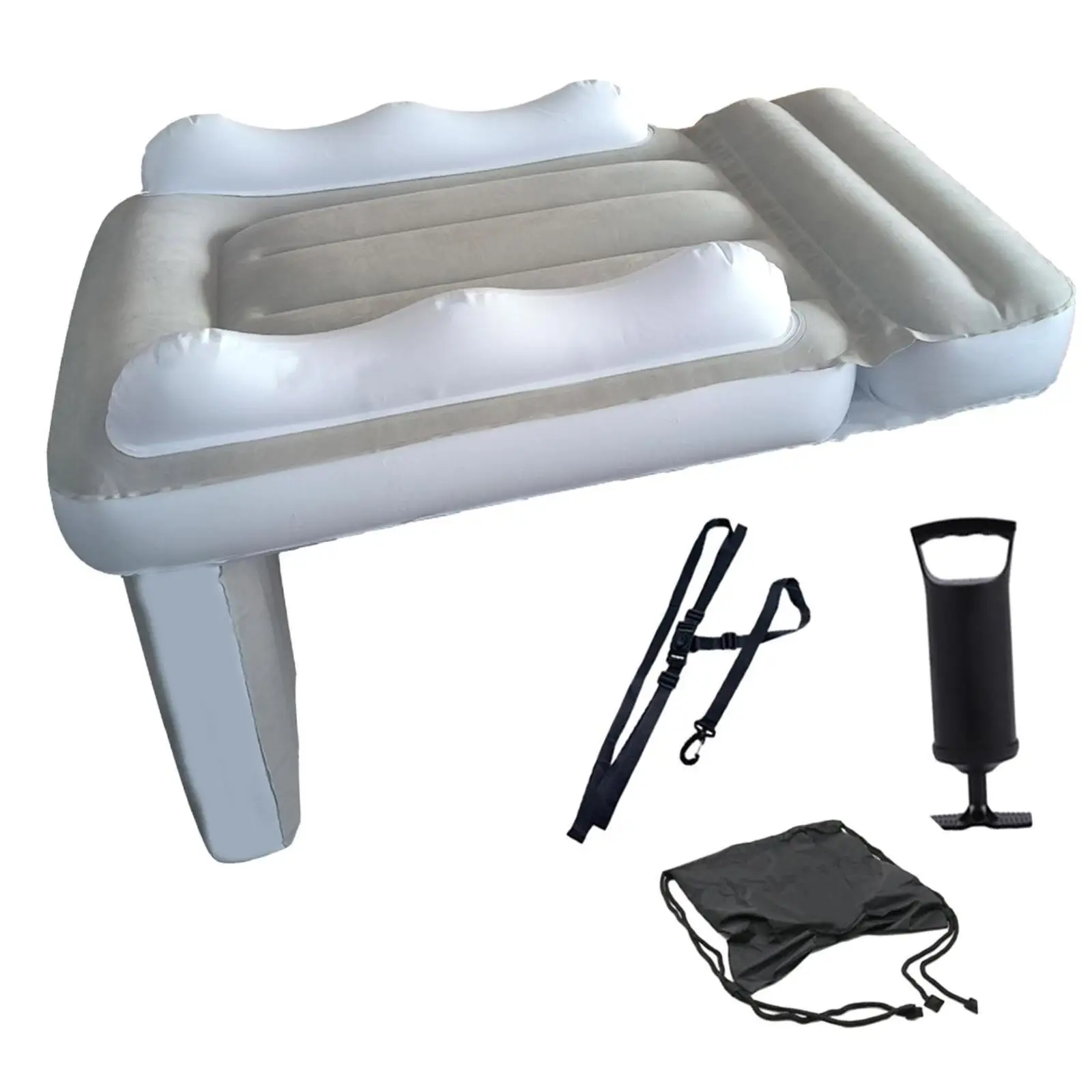 سرير طائرة قابل للنفخ سرير قابل للنفخ سرير طائرة مع حزام سرير هوائي للسفر مرتبة هوائية للأطفال للسفر والتخييم وقطار النزهة ورحلة السيارة