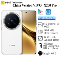 Original  VIVO X200 Pro 50MP Rear Camera SonyLYT-818 Dimensity9400  90W SuperVOOC 30W Wireless 6000mAh   6.78\