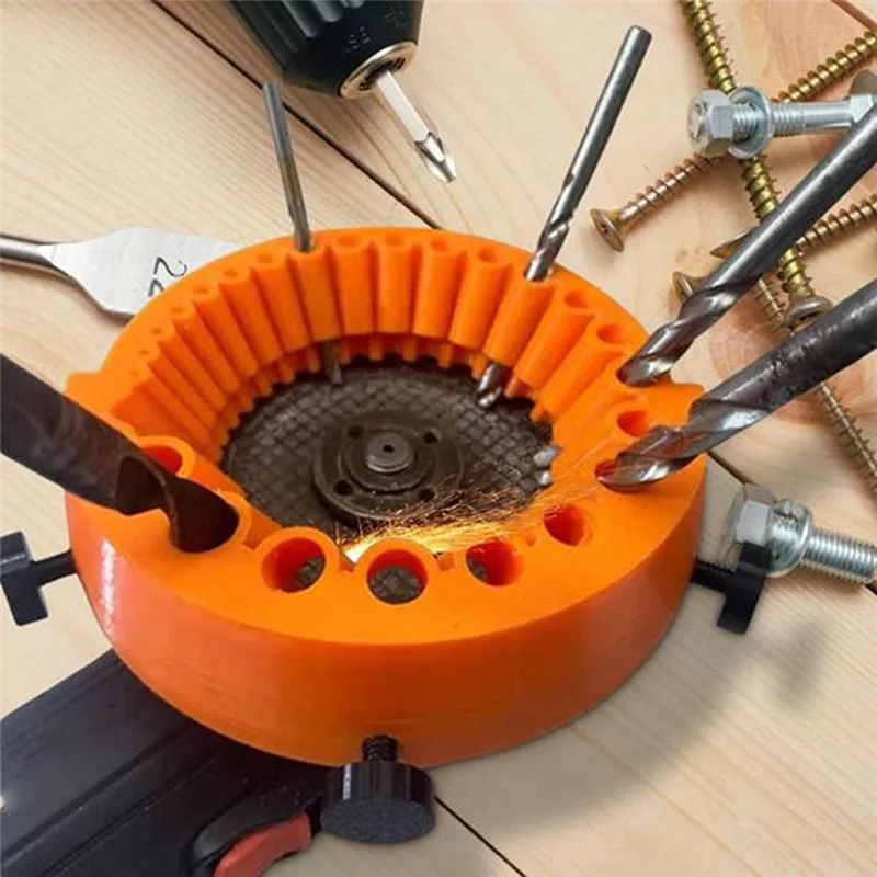 A43F-Pengasah Mata Bor, Perlengkapan Pengasah Mata Bor Listrik untuk Mata Bor 2 Hingga 13 Mm, Kompatibel dengan Penggiling Sudut 125 Mm