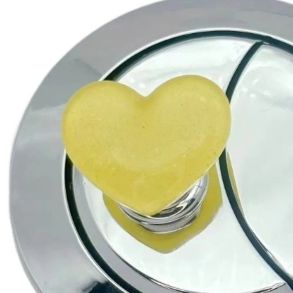 Creative Heart Shape Toilet Press Glitter Nail Protector Water Tank Buttons Cute Love Toilet Button Bathroom