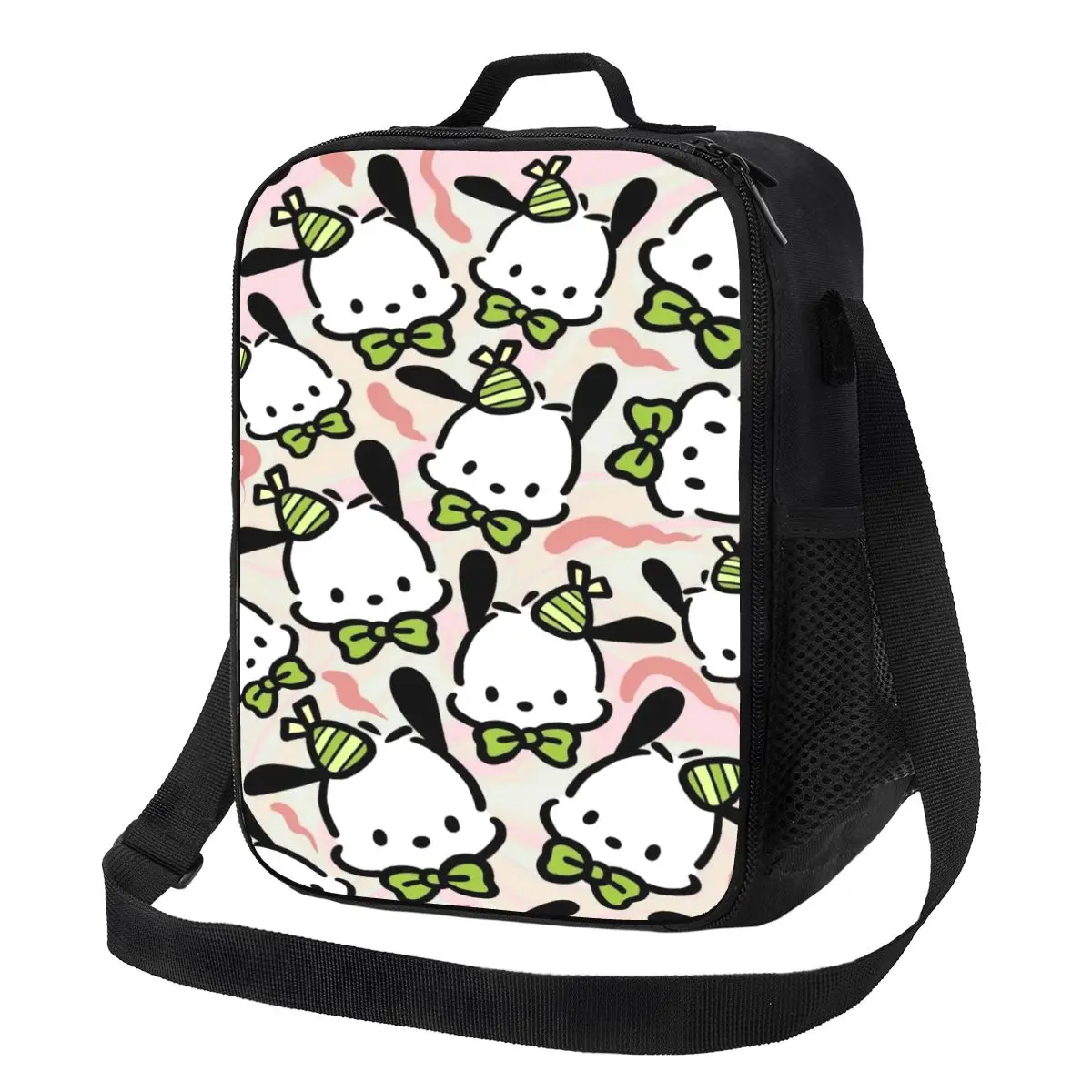 

Пользовательские изолированные сумки для обеда с героями мультфильмов Pochacco для женщин, портативный холодильник, термобокс для еды, ланч-бокс для работы, школы, путешествий