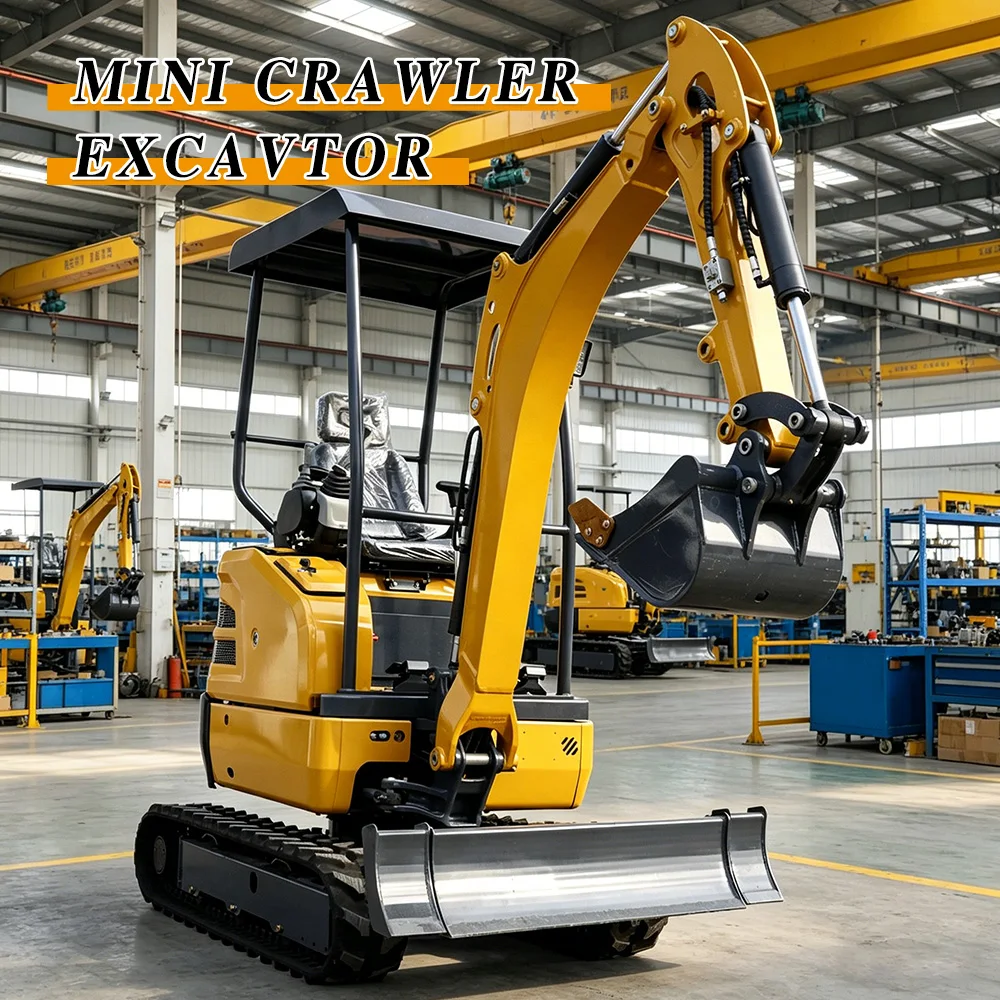 

1.8 Ton Mini Crawler Excavator EPA EURO5 Yanmar Engine Side Swing Hydraulic Small Digger Construction Farm Land Leveling Compact