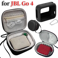 Hard Carrying Case Anti-scratch Speaker Carrying Bag with Hand Rope & Carabiner Hardshell Case for JBL Go 4 Portable Speaker