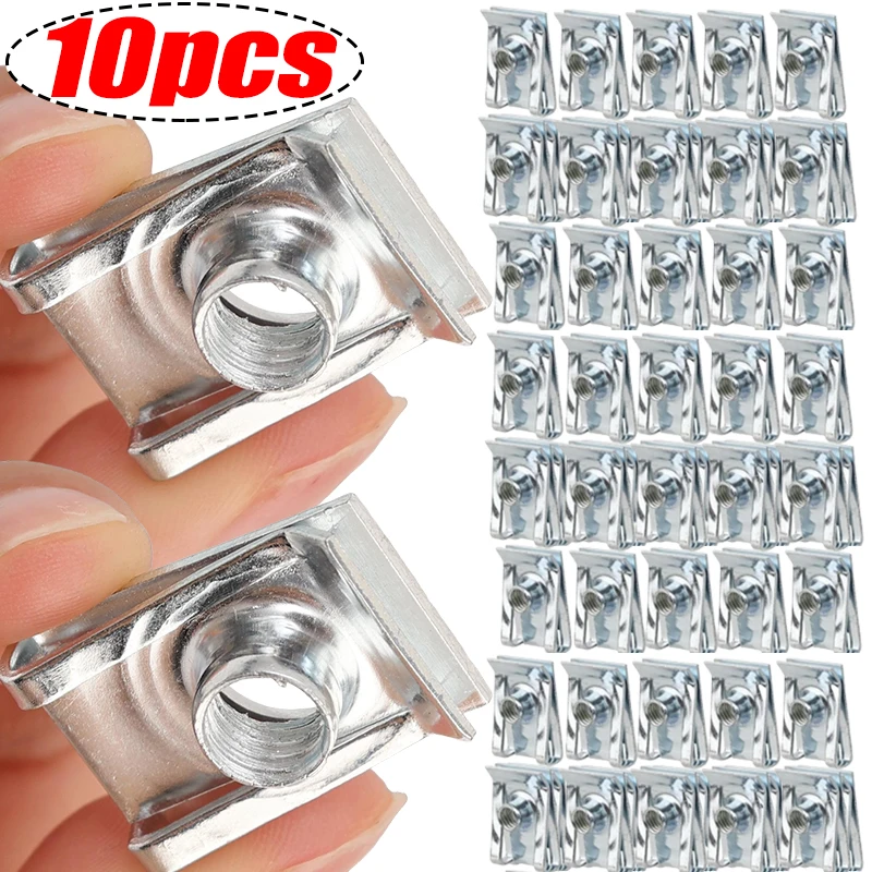 Stainless Steel U Type Clip Set M4 M5 M6 M8 Universal Car Bumper Fender Interior Panel Screw Fastener Kit Anti-rust 5/10pcs
