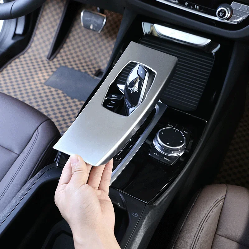 LHD Car Center Control Gear Panel Decoration Cover Fit For Bmw X3 G01 X4 G02 2018 2019 2020 2021 Styling Sport Trim Accessories
